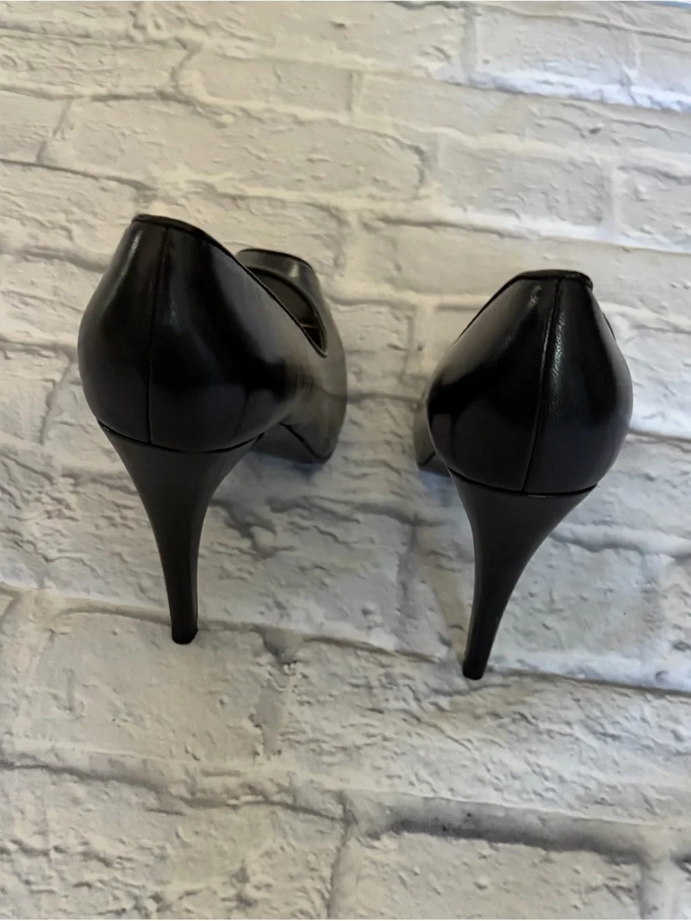 Lauren Ralph Lauren Black Peep-Toe High Heel Pumps